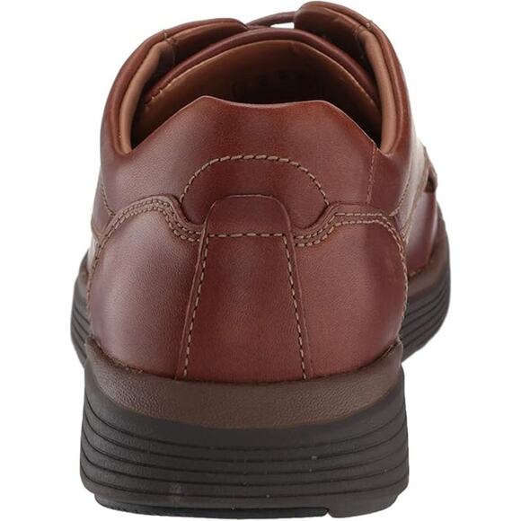 NWT Clarks Men's Lace-Up Oxford Shoes Dark Tan Leather Size 7 US - Picture 3 of 4